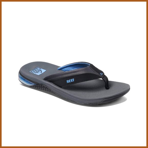 Flip Flops with Water Resistant Synthetic Strap and Cushioning Heel Airbag